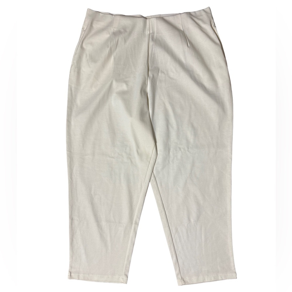 Cato Women's Cream Straight Leg Pull On Pants Size 22/24WP